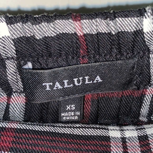 TALULA Plaid Joggers Black Red And White - Picture 5 of 5